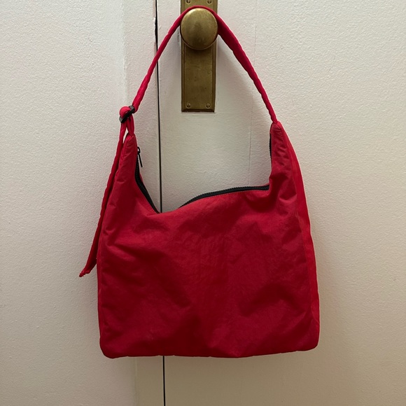 BAGGU Nylon Shoulder Bag in Candy Apple Red - Picture 6 of 7